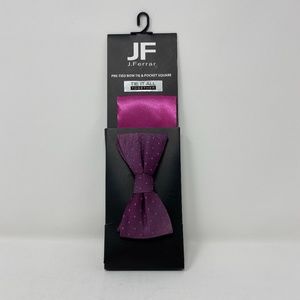 JF J. Ferrar Bow Tie & Pocket Square Combo Dots